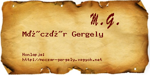 Móczár Gergely névjegykártya