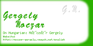 gergely moczar business card